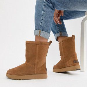 New UGG Classic Short Chestnut Waterproof Boots
